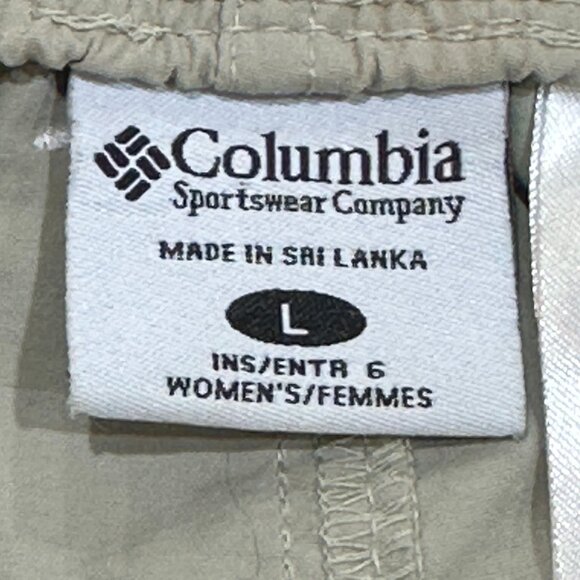 Women's Columbia‎ Belted Nylon 6" Shorts Size Large Outdoors Fishing Lightweight - Picture 5 of 6
